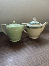Set Of 2 English Vintage Teapots. 1 Sylvac And Mintons