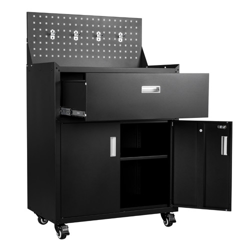 Metal tool cabinet wheels - on, &