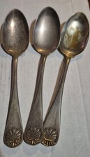 Vintage CB Barker Mfg Co A1 Silver Plate Spoons 3 Pc Lot