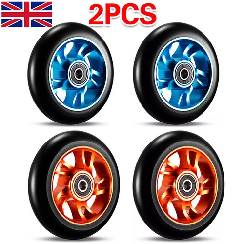 100mm scooter wheels - 2x, w/