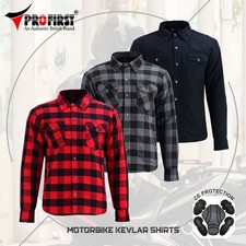 Motorbike Kevlar Shirt Made with Kevlar Motorcycle CE Armoured Shirt Jacket Mens