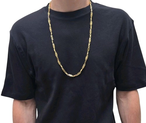 Mens 14k gold 5mm cage - mens,