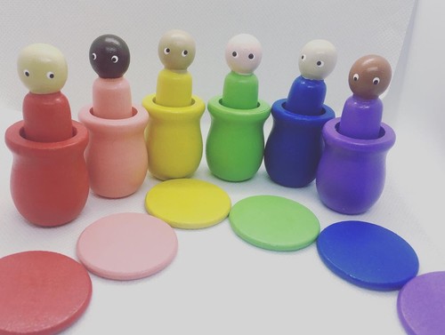Peg doll wooden - , multicultural