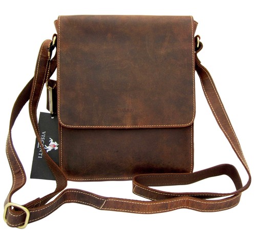Leather bag messenger brown - leather,