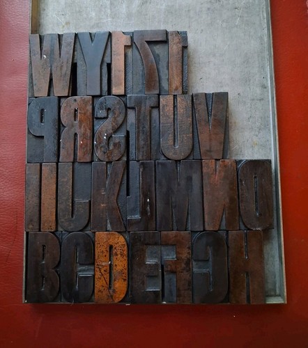 Vintage wooden letterpress - wooden,