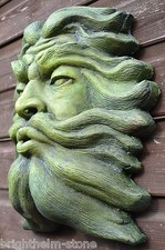 Green man plaque fountain mask