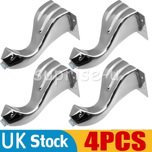 4pcs chrome furniture feet - chrome,