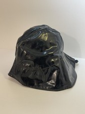 Vintage black PVC sou'wester