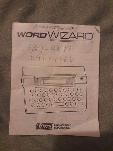 Vtech word wizard - vtech, instruction