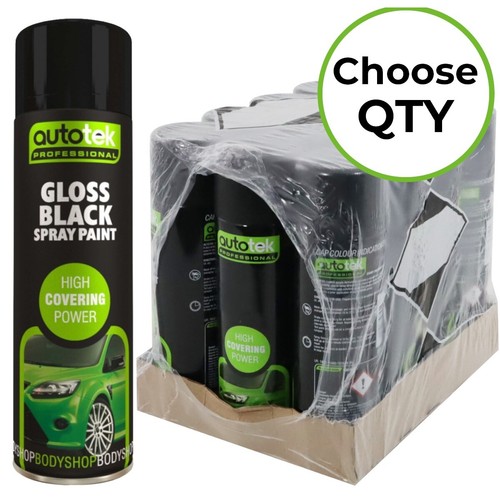 Black gloss spray paint - black,
