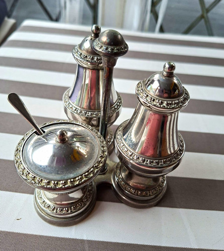 Silver metal salt pepper - silver, &