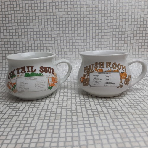 Vintage soup bowls oxtail - vintage,