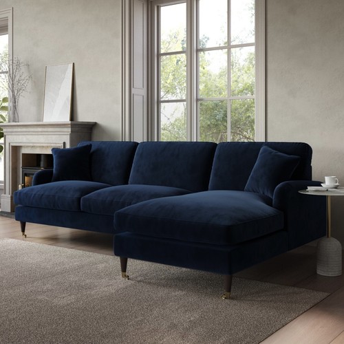 Seater sofa shaped velvet - l-shaped,