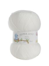Baby 3 Ply Super Soft Wool James Brett Acrylic Knitting Yarn White 1 5 10 x 100g