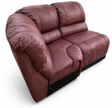 Two Piece Red Bordeaux Leather