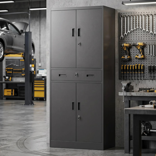 Metal storage cabinet - metal, tall