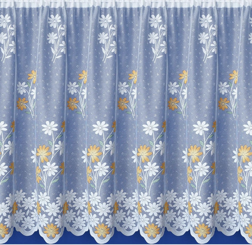 Marigold white net curtain - marigold,
