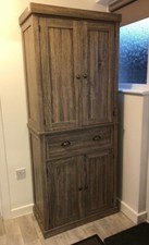 Rustic Kitchen Cupboard Tall Larder Unit Storage Pantry Shelf Door Cabinet Draw