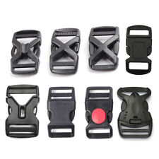 Black Delrin Plastic Side Release Fasteners Squeeze Buckle Clip 10/15/20/25-50mm