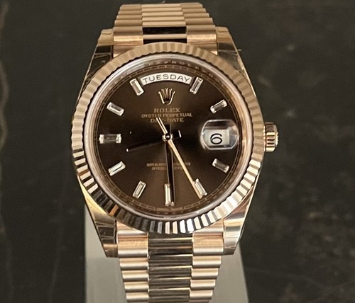 18ct rose gold rolex - 18ct, day-date