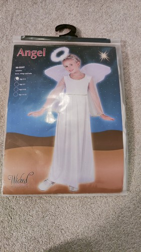 Girls angel costume white - girls,