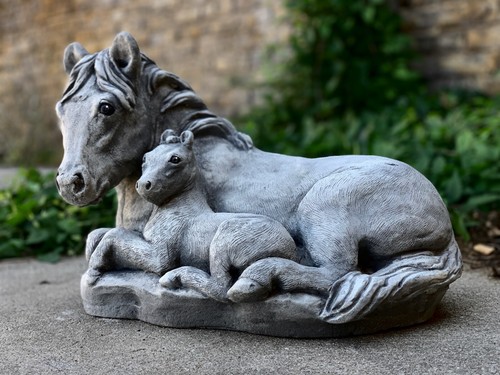 Horse family ornament wild - horse,