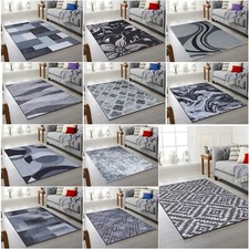 MODERN DESIGN RUG BLACK GREY