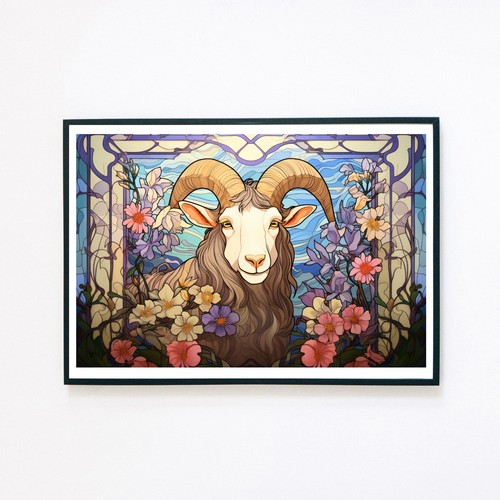 Billy goat botanical flower - goat,