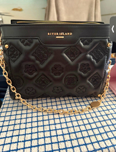 River island black quilted - black,