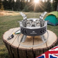 11800W Camping Gas Stove Metal Portable Outdoor Furnace Strong Fire Stove