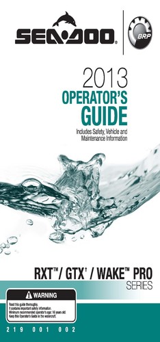 Sea doo owners - manual, book