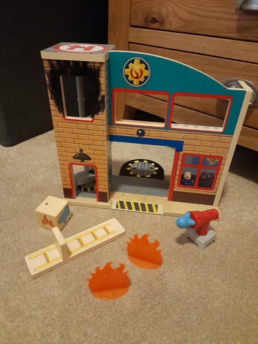 Wooden fireman sam - fireman, fire