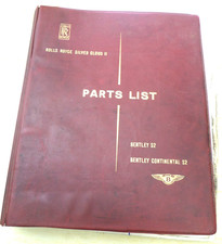Parts List: Rolls Royce Silver Cloud II Bentley S2 and Continental