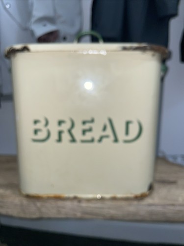 Vintage cream bread bin - vintage,