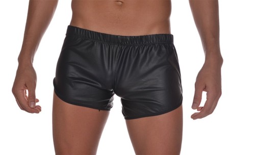 Mens sexy faux leather - faux,