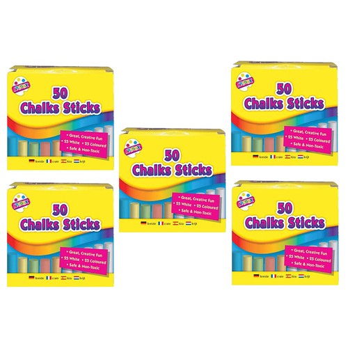 250 mixed chalks non toxic - 250,