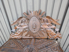 Antique L Wood carved