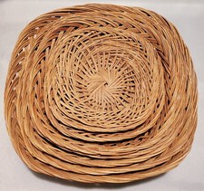 Set of 8 Graduated Nesting Stackable Wicker Baskets/Bowls Woven Rattan Vintage!