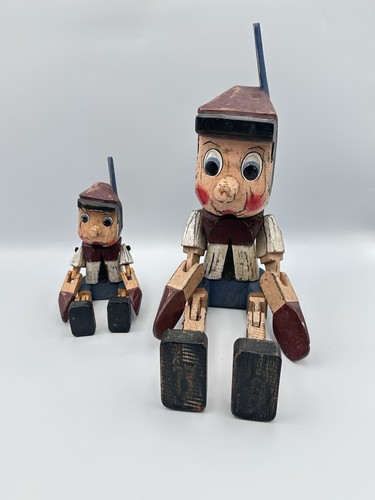 Two vintage wooden - vintage, pinnochio