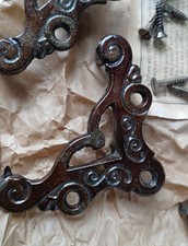 antique hardware NOS Original Box Sargent Window Screen Corner Brackets Eastlake