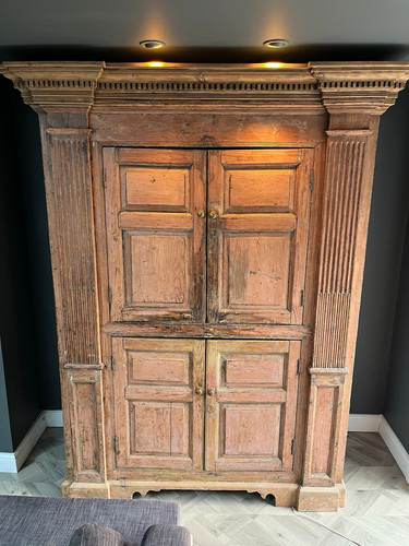 Antique brown pine wooden - antique,