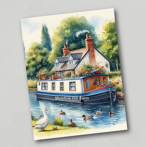 Fridge magnet canal - magnet, barge