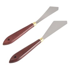 2 Pcs Painting Scraper  Stainless Steel Painting Mixing Scrapers Palette9932