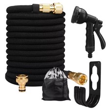 Expandable Garden Hose Pipe with 10 Spray Gun Flexible Heavy Duty Watering Tool