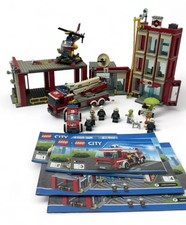 LEGO City 60110 Fire Station Set Retired Complete With Book & All Minifigures