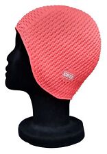CHEX Como Ladies Rubber Bubble Plain Hot Pink Swimming Hat Vintage Ex Display