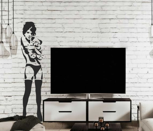Banksy girl with - with, teddy
