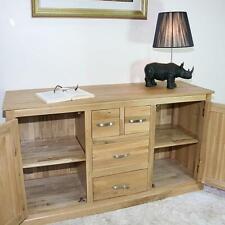 Oak Sideboard No Veneers | Solid Oak Cabinet Cupboard Storage Unit 143cm
