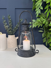 Rustic Black Lantern Candle