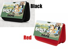 PERSONALISED (Custom) BLUEY Cartoon Pencil Case Bag - School Kids Christmas Gift